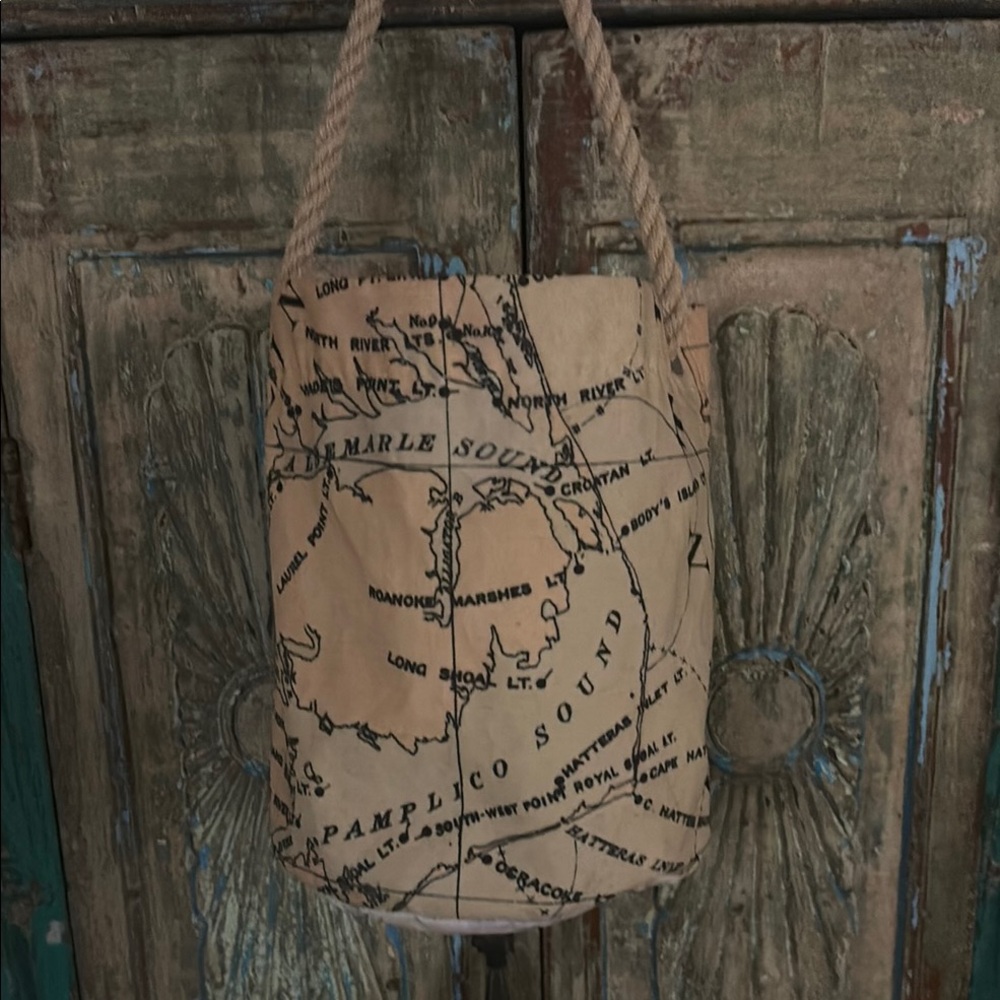 Sea Bags of Maine small tote with map made of recycled sails